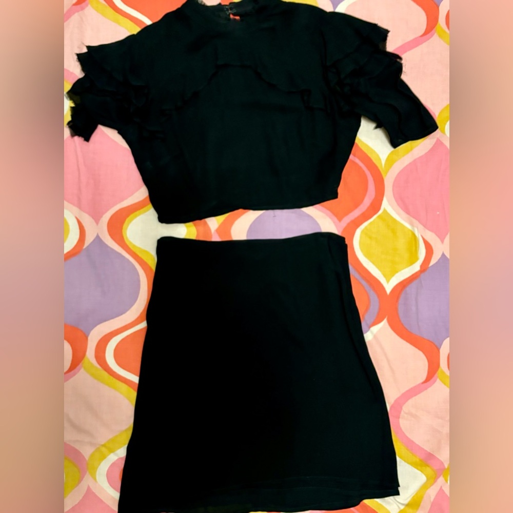Reformation Skirt and Top Ruffle Whimsigoth Set Size XS / S